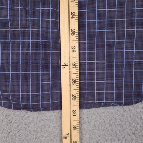 Thomas Dean Shirt Mens Medium Gray Plaid Long‎ Sleeve Button Down - Picture 15 of 16
